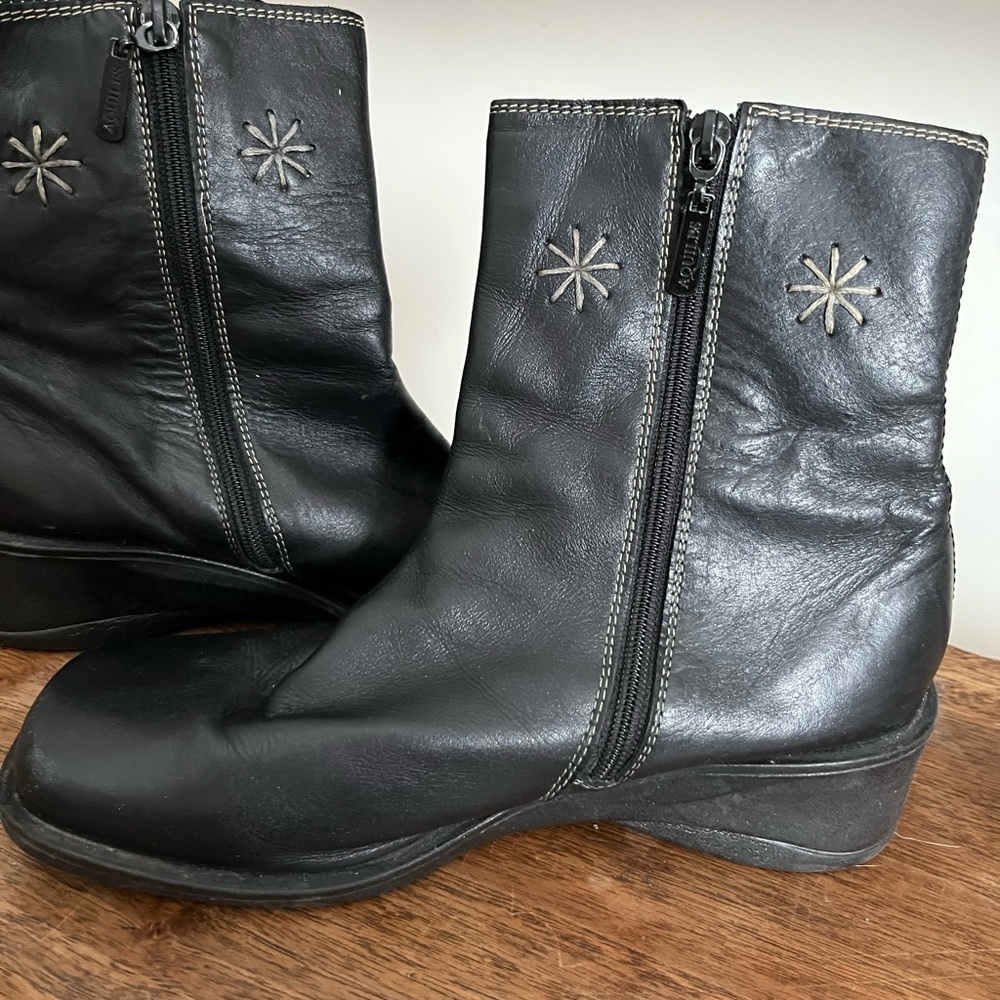 Brazilian Black Leather Ankle Boots